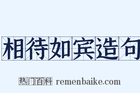 相待如宾造句是什么意思的图片